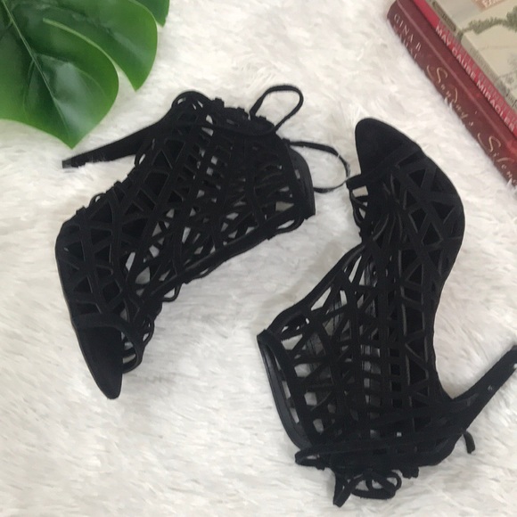 Zara Open Toe Cut Out Boots - Picture 2 of 8